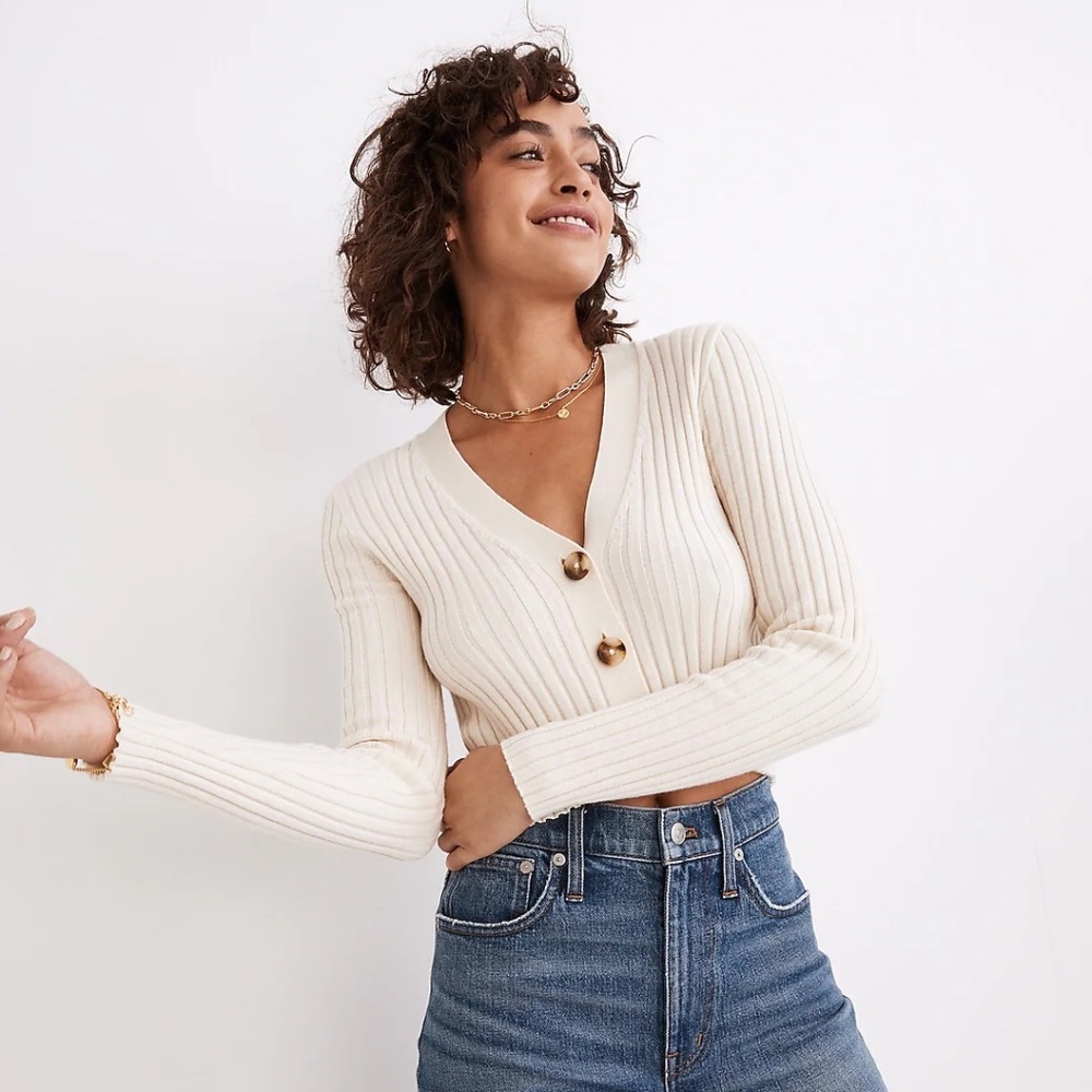 Madewell Brenville Crop Cardigan Sweater